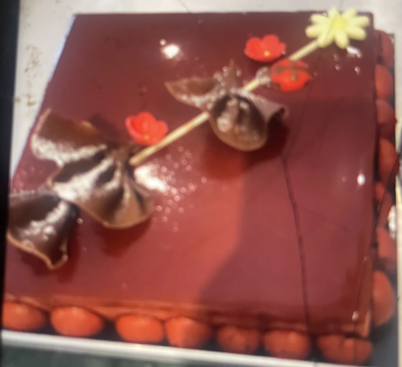 Entremet chocolat noir et or
